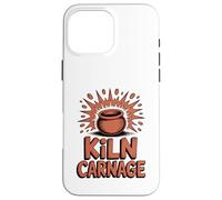 Kiln Carnage Funny Pottery Humorous Clay Explosion Case for iPhone 16 Pro Max
