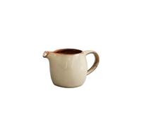 Kiln Changes Creative Ceramic Milk Jug with Handle Restaurant Steak Sauce Pot Milk Pot Gravy Boats Kitchen Retro Seasoning Tools(C Brown(80ml))