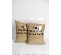 Kiln Dried Jointing Sand for Block Paving & Patios - Fine Silica Sand 20kg (2 x 10kg Bags)