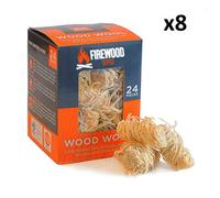 Kiln Dried Natural Firelighters Wood Wool Firewood Ready To Burn 192 Pieces By Laeto Firewood Depot