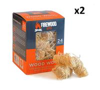 Kiln Dried Natural Firelighters Wood Wool Firewood Ready To Burn 48 Pieces By Laeto Firewood Depot