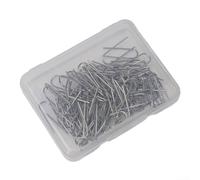 Kiln Kiln Use 21 Gauge Nichrome Wire Jump Rings U Shaped Ceramic Hanging Hooks with Plastic Storage Box 50/100/200 Pieces Heat Resistant (100pcs)