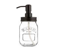Kilner Liquid Soap & Lotion Dispenser 500ml Glass Jar with Stainless Steel Pump - Durable, Perfect for Kitchen and Bathroom Use