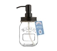 Kilner Liquid Soap & Lotion Dispenser 500ml Glass Jar with Stainless Steel Pump - Durable, Perfect for Kitchen and Bathroom Use