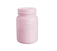 Kilner 0.6 Litre Ceramic Push Top Dusty Pink Kitchen Storage Container Pot Jar