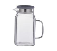 Kilner 1.2 Litre Square Glass Fridge Jug | Glass Jug with Stainless Steel Lid & Silicone Seal | Dual Pouring System for Infusing or Serving | Stylish Fridge Water Jug | Gift Boxed