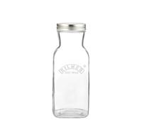 Kilner 1 Litre Glass Juice & Sauce Bottle Reusable BPA-Free Storage for Homemade Juices, Sauces and Yogurt