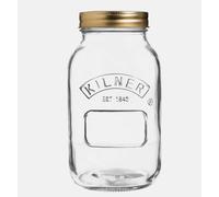 Kilner 1L Screw Top Preserve Jars Round Food Storage Jar Jams Pickles Chutney