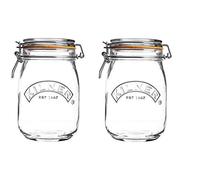 Kilner 2 Pack 1L Round Clip Top Glass Food Storage Jars