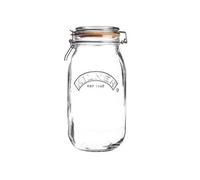 Kilner Clip Top Jar 2 Litre (2000ml) Airtight Glass Storage Jar for Preserving Fruits Vegetables Coffee Tea Rice Flour Nuts Pasta