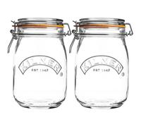 Kilner 2pcs 1 Litre Vintage Glass Clip Top Airtight Preserve Jar Food Storage