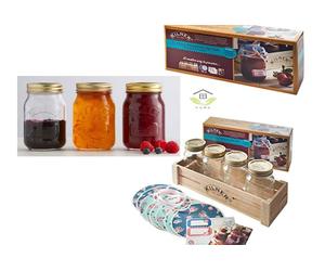 KILNER 31 PIECE PRESERVE SET JAM YOUGART SWEETS FOOD ITEM STORGAE GIFT SET