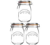 Kilner 3pcs 1 Litre Vintage Glass Clip Top Airtight Preserve Jar Food Storage