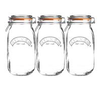 Kilner 3pcs Clip Top Round 3L Glass Food Storage Coffee Flour Holder Kitchenware