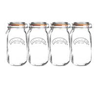 Kilner 4pcs Clip Top Round 3L Glass Food Storage Coffee Flour Holder Kitchenware