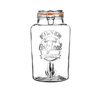 Kilner 5 Litre Glass Storage Jar with Dispensing Tap Airtight Clip Top for Serving Beverages, Cocktails, and Infused Drinks Ideal for Parties & Buffets