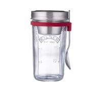 Kilner 500ml Glass Lunch Pot with Stainless Steel Topping Pot & Spork | Durable lunch Jar for salads, overnight oats, pasta and snacks, with separate topping pot and reusable spork
