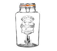 Kilner 8 Litre Glass Storage Jar with Dispensing Tap Airtight Clip Top Design for Serving Beverages, Cocktails, and Infused Drinks Ideal for Parties & Buffets
