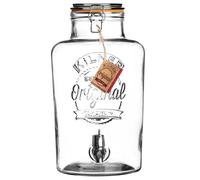 Kilner 8 Litre Glass Storage Jar with Dispensing Tap Airtight Clip Top Design for Serving Beverages, Cocktails, and Infused Drinks Ideal for Parties & Buffets