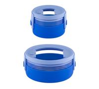 Kilner Blue Glass Lunch Bowls 300 & 700 ml with Airtight Leakproof Lids | Ideal for snacks and meals on the go, with airtight, leak-resistant lids helping keep food fresh and securely stored