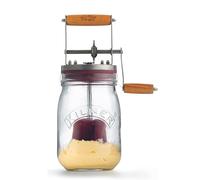 Kilner Butter Churner Set 1 Litre Glass Jar with Hand Churning Mechanism & Paddles Rayware Clear One Size