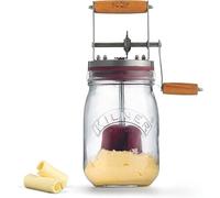 Kilner Butter Churner Set 1L Glass Jar with Hand Churning Mechanism