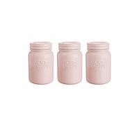 Kilner Ceramic Push Top Set of 3 Jars Dusky Pink
