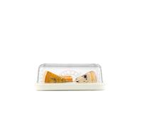 Kilner Cheese Store Airtight Storage for Cheeses Removable Silicone Seal for Breathable Storage Ceramic Base for Serving Dishwasher Safe Glass Lid 8.5cm x 23.4cm x 15.3cm