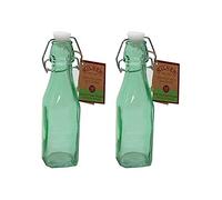 Kilner Classic Collection Clip Top Bottle 250ml Green 20 x 5.8 x 5.8cm (Pack of 2)