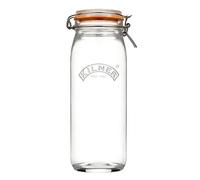 Kilner Clip Top Jar 2.1 Litre (2100 ml) Airtight Glass Storage Jar Tall Round Jar for Pasta Spaghetti Breadsticks Pantry Storage BPA Free Dishwasher Safe