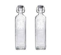 Kilner Grey Clip Top Bottle - For Storing Oils, Vinegars, Cordials - 1 Litre