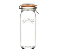 Kilner Clip Top Jar 2.1 Litre (2100 ml) Airtight Glass Storage Jar Tall Round Jar for Pasta Spaghetti Breadsticks Pantry Storage BPA Free Dishwasher Safe