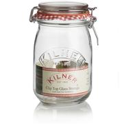 Kilner Preserve Glass Jar 1 Litre Clip-Top Round Airtight Storage