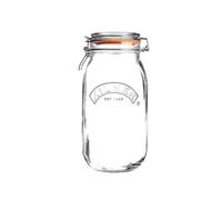 Kilner Clip Top Jar 2 Litre (2000ml) Airtight Glass Storage Jar for Preserving Fruits Vegetables Coffee Tea Rice Flour Nuts Pasta
