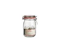 Kilner Clip Top Jar 1 Litre (1000 ml) Airtight Glass Storage Jar for Preserving Fruits Vegetables Coffee Tea Rice Flour Nuts Pasta
