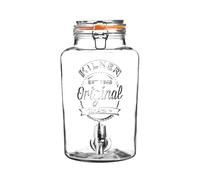 Kilner Clip Top Round Drinks Dispenser, Transparent, 5 Litre