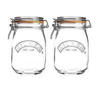 Kilner Clip Top Jar 1 Litre (1000 ml) Airtight Glass Storage Jar for Preserving Fruits Vegetables Coffee Tea Rice Flour Nuts Pasta