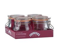 Kilner Clip Top Round Jar 500ml Set of 4