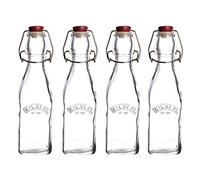 Kilner Clip Top Square Bottle 250ml Set of 4