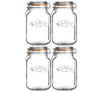 Kilner Clip Top Square Jar Ideal for Preserving Fruit/Vegetables 2 Litre Clea...