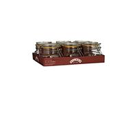 6 x Kilner Square Clip Top Storage Jar in Clear, Size 500ml, Glass | Charlies