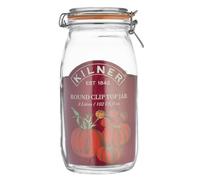 Kilner Clip Top Jar 3 Litre Airtight Glass Storage Jar for Preserving, Tension Seal