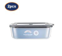 Kilner Fresh Storage Container 1.5L Glass Airtight Leakproof Food Leftovers 2pcs
