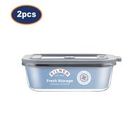 Kilner Fresh Storage Container 630ml Glass Airtight Leakproof Food Leftovers 2pc