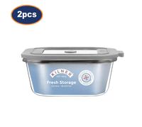 Kilner Fresh Storage Container 800ml Glass Airtight Leakproof Food Leftovers 2pc