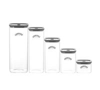 Kilner Fresh Storage Square Jar 0.5L, 1L, 1.5L, 2L, 3.5L - Set Of 5