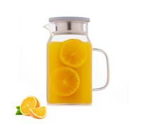 Kilner Glass Jug 1.2 Litre Clear Stainless Steel Lid Dual Pouring Gift Boxed