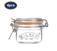 Kilner Glass Storage Jar Clip Top Lid Round 125Ml Small Clear Container Set Of 4
