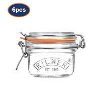 Kilner Glass Storage Jar Clip Top Lid Round 125Ml Small Clear Container Set Of 6
