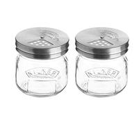 Kilner Glass Storage Jar with Shaker Lid 250ml Clear (Pack of 2)